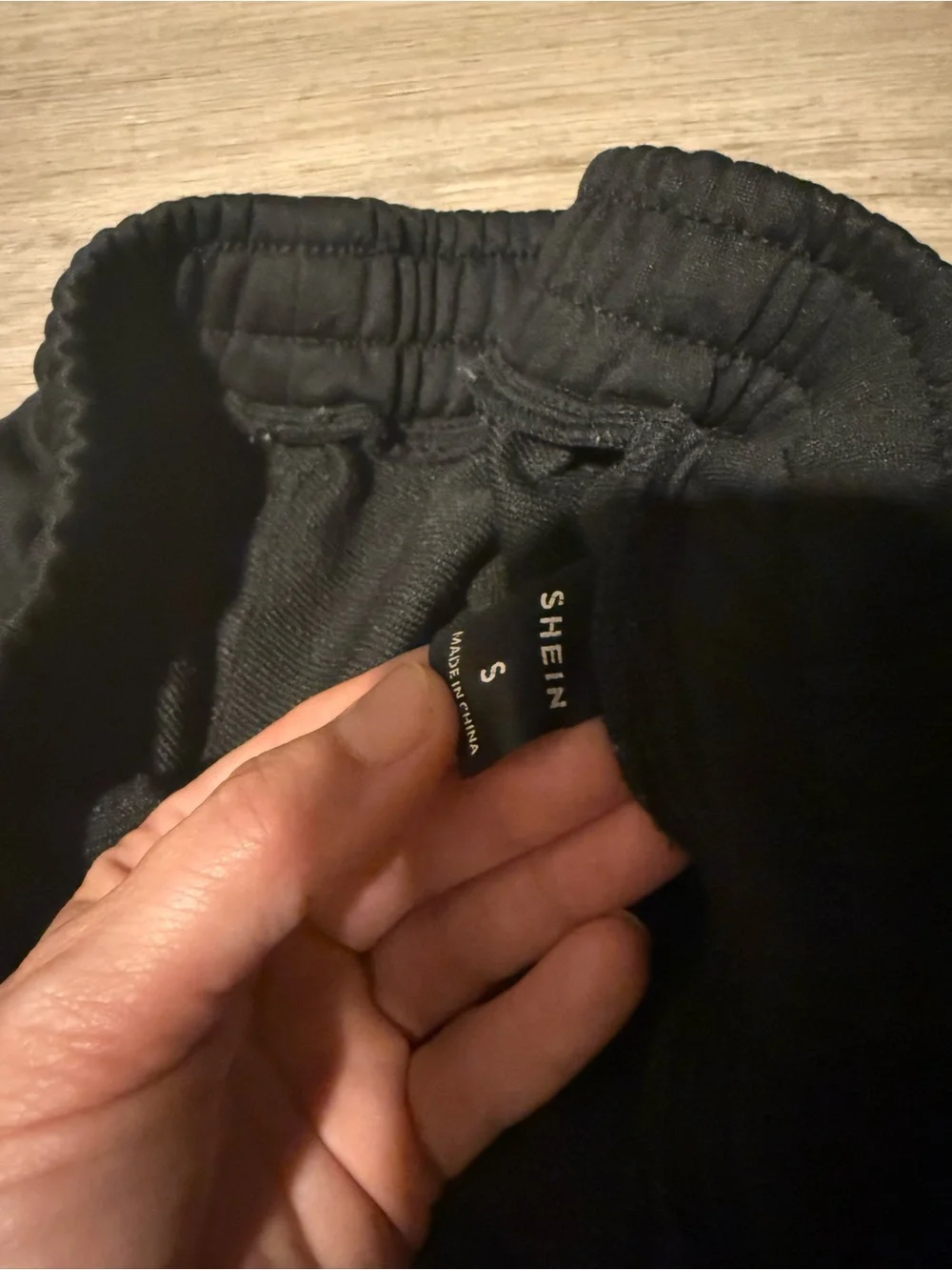 SHEIN Black Elastic Waist Joggers